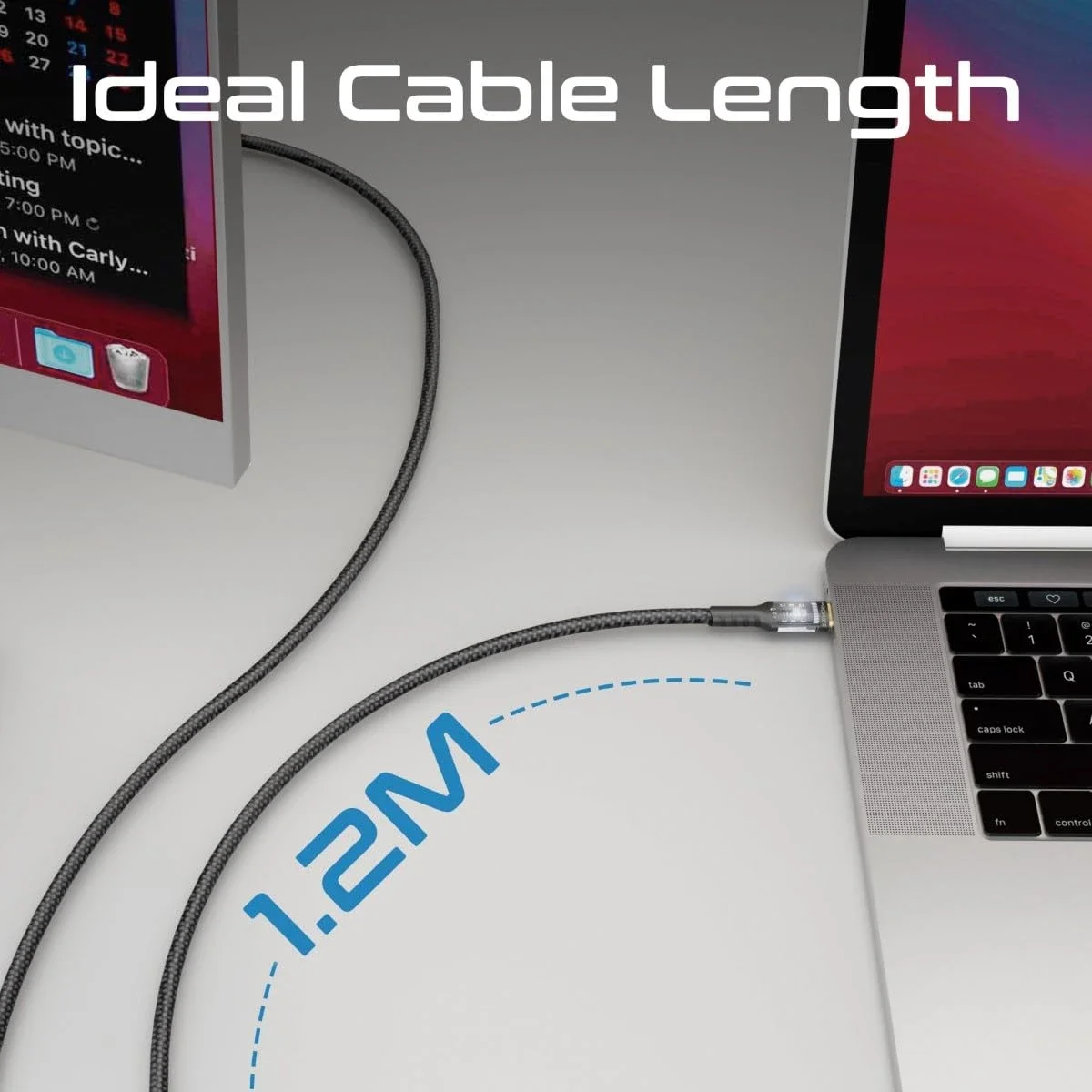 Promate LucidLine-CC120 USB-C to USB-C Fast Charging Cable 100W 120cm Black - Thumbnail 5