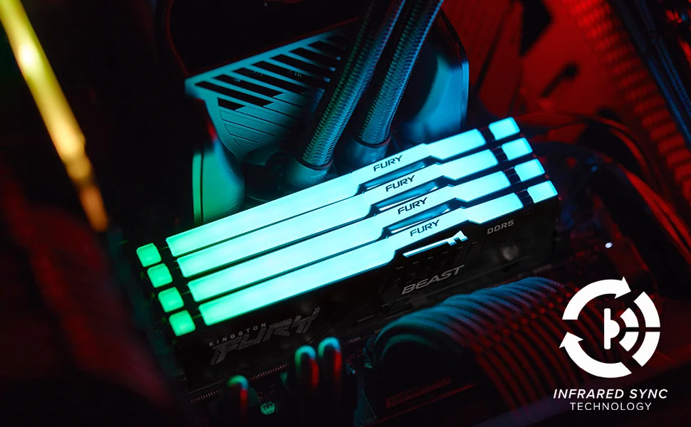 ذاكرة مكتبية Kingston FURY Beast RGB بسعة 16GB وتردد 6000MHz DDR5 - Image 5