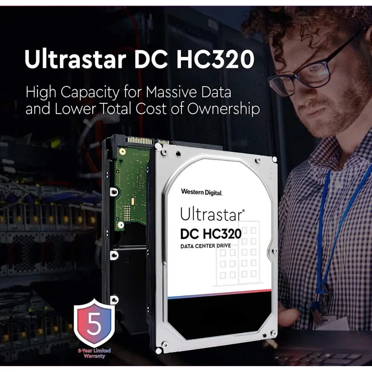 قرص صلب داخلي Western Digital Ultrastar DC HC330 بسعة 10 تيرابايت SATA بسرعة 7200 RPM - Image 2