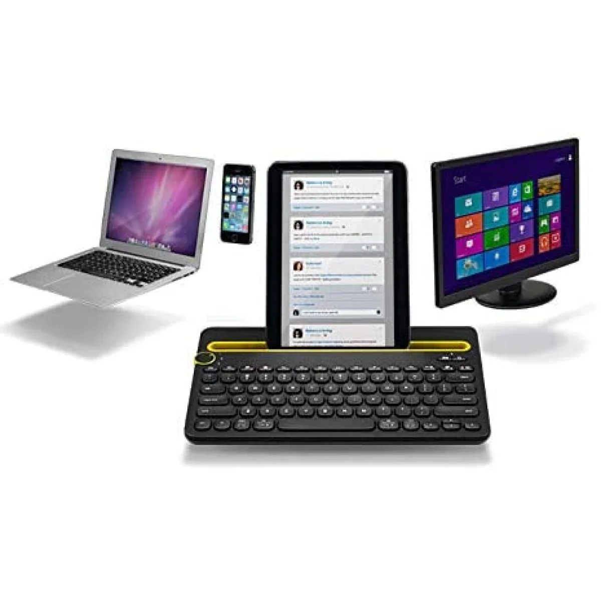 Logitech K480 Bluetooth Multi-Device Keyboard for Computers, Tablets & Smartphones - English Only - Thumbnail 5
