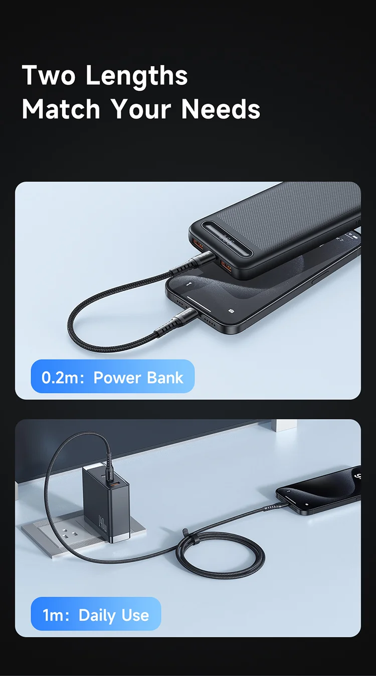 سلك شحن ونقل بيانات Mcdodo CA-5641 USB-C إلى USB-C بقدرة 60W وتيار 3A بطول 1 متر أسود - Image 16