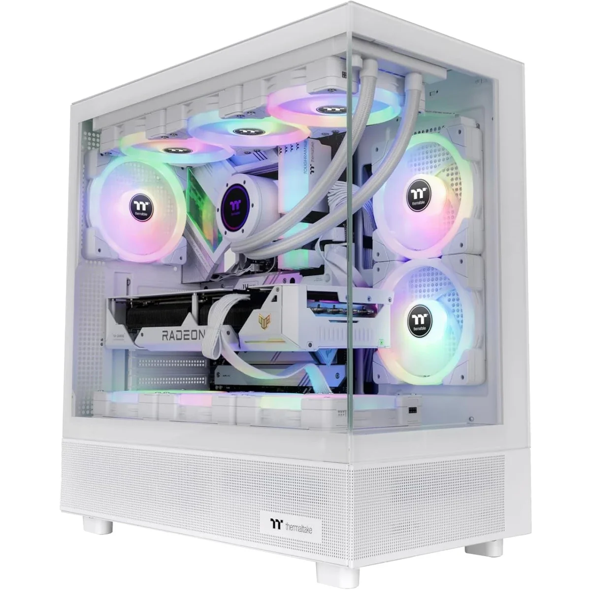 Thermaltake View 270 TG Mid-Tower PC Case with 1x CT140 ARGB Fan, 360mm Radiator Support, Tempered Glass - White - Image 1