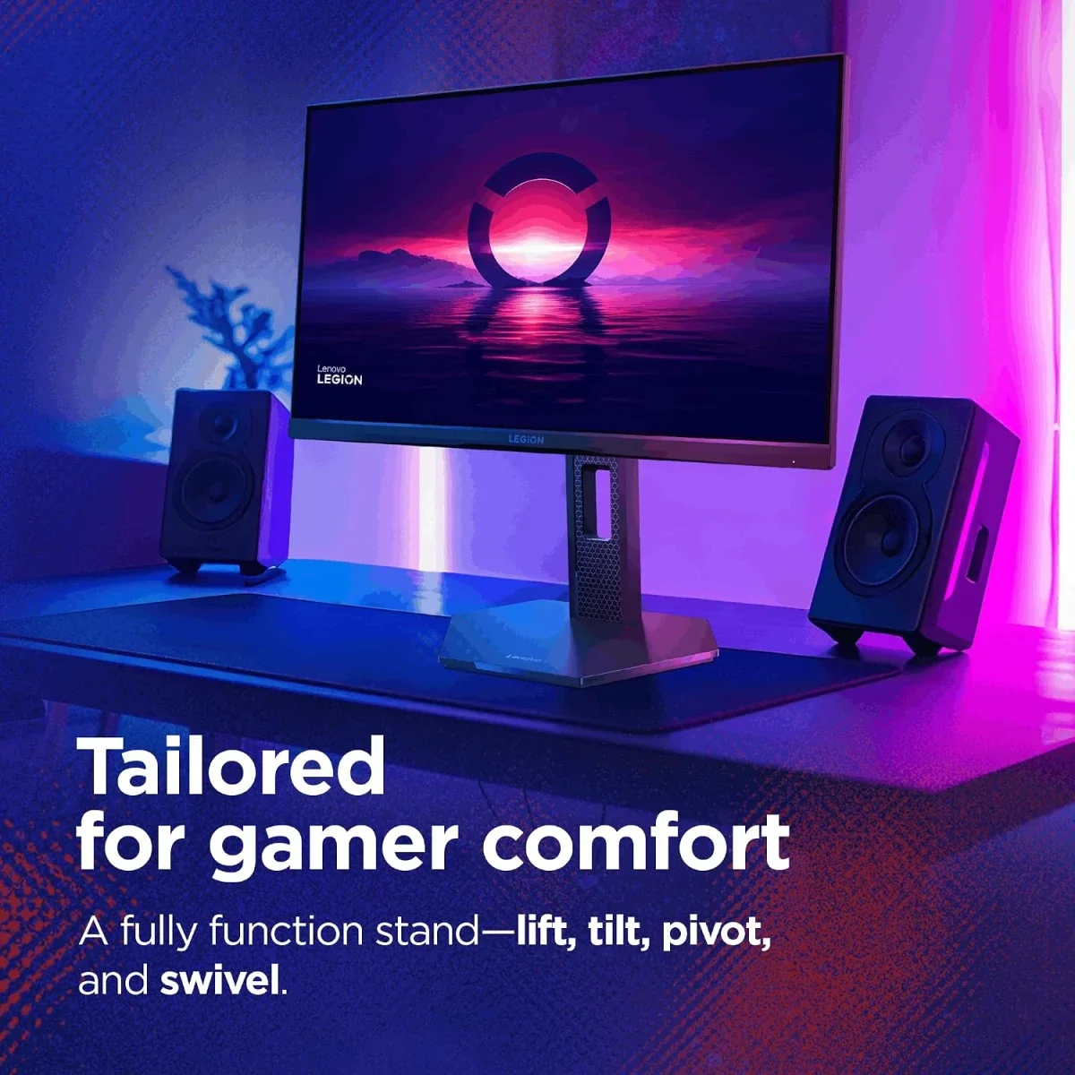 شاشة ألعاب Lenovo Legion 25-10 مقاس 24.5 إنش FHD IPS بتردد 320 هرتز وزمن استجابة 0.5 مللي ثانية HDR10 - Thumbnail 7
