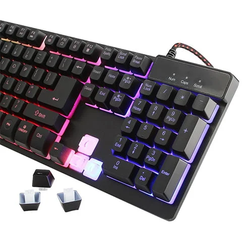 كيبورد ZYG ZYG-800 سلكي للألعاب بإضاءة RGB LED - Image 5
