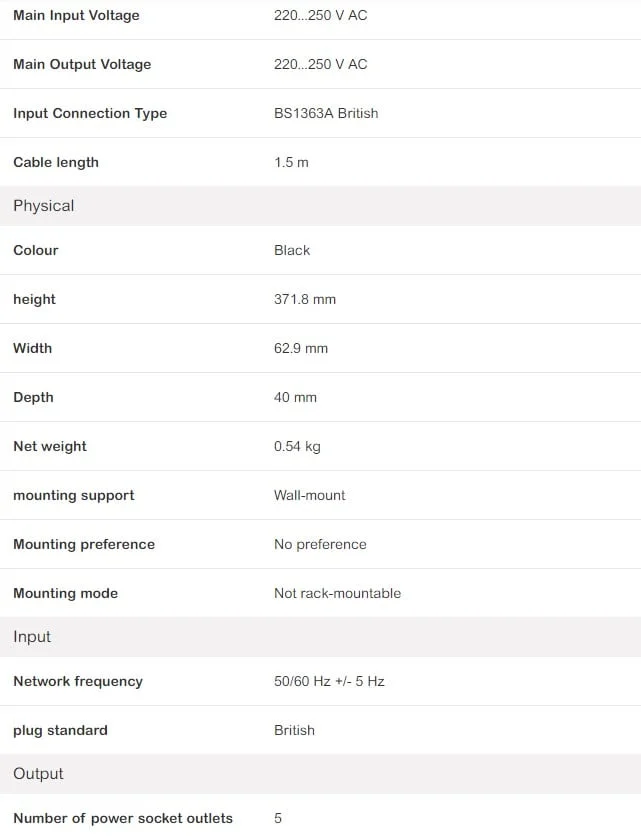 مشترك كهرباء APC PME5B-MS SurgeArrest Essential للحماية من ارتفاع الجهد، 5 مخارج عالمية - Image 9