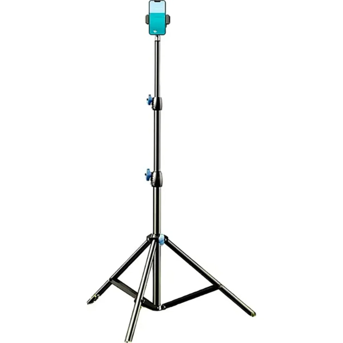 RTAKO ZJ-ZB03 Carbon Steel Phone Tripod Stand, 2.1 m, 360° Rotation, Black