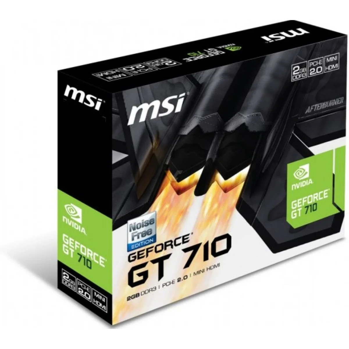 كرت شاشة MSI NVIDIA GeForce GT 710 بسعة 2GB DDR3 منخفض الارتفاع - Image 2