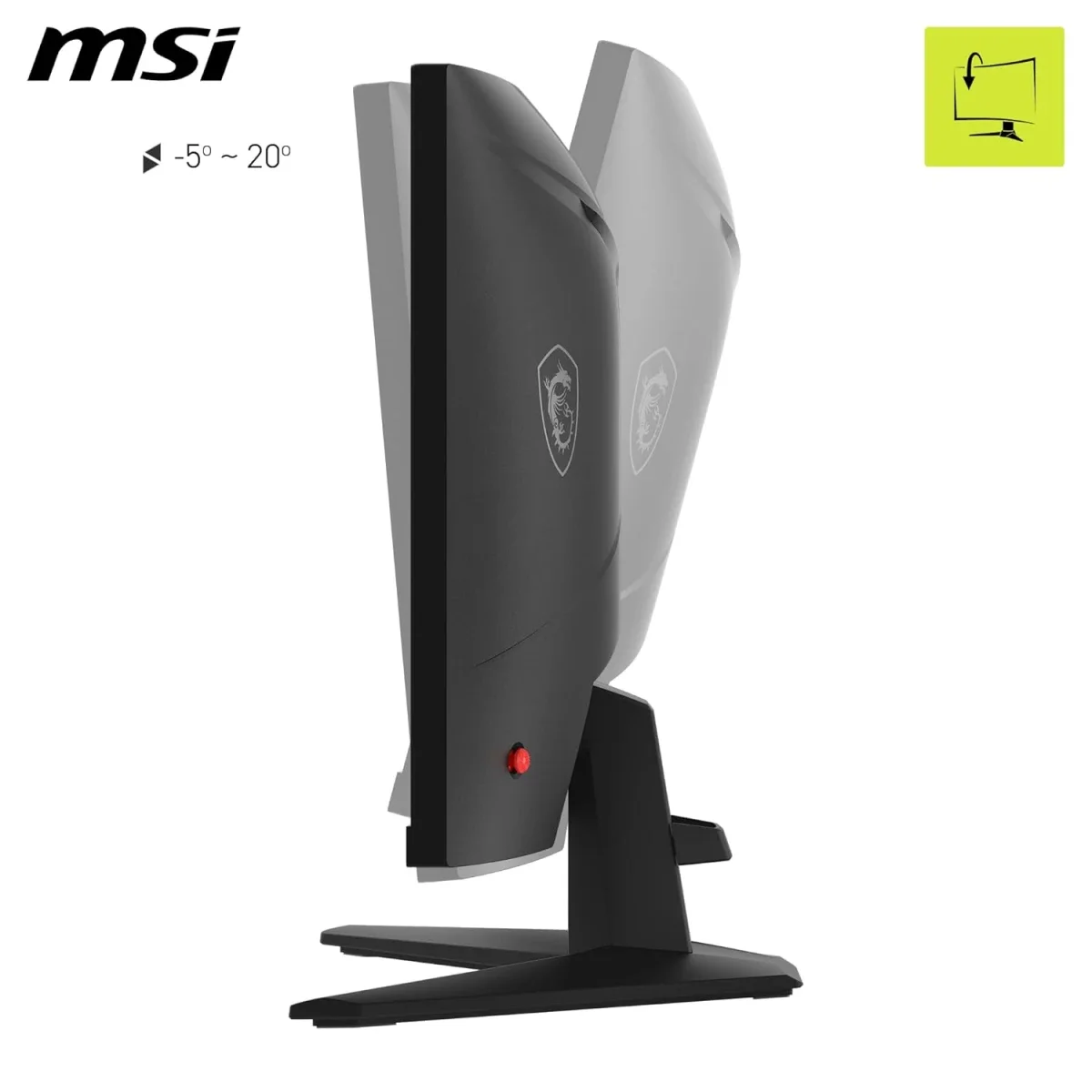 MSI MAG 244C 24-Inch Curved FHD Gaming Monitor, 180Hz, 1ms, VA, FreeSync, Black - Image 4