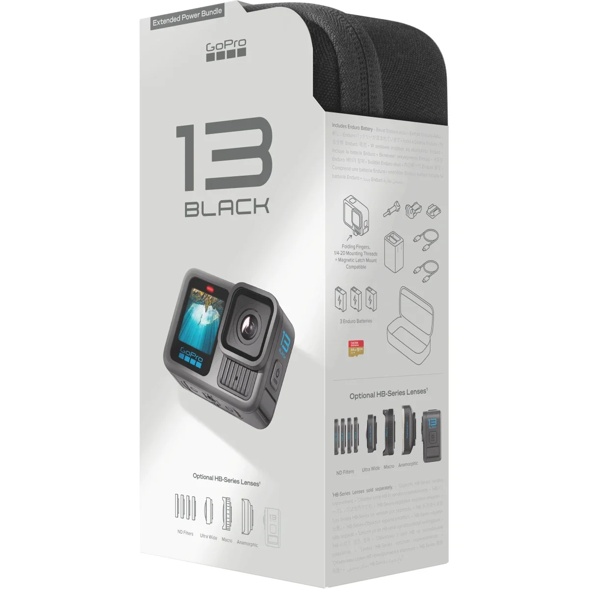 كاميرا أكشن GoPro HERO13 Black باقة طاقة ممتدة مع 3 بطاريات Enduro