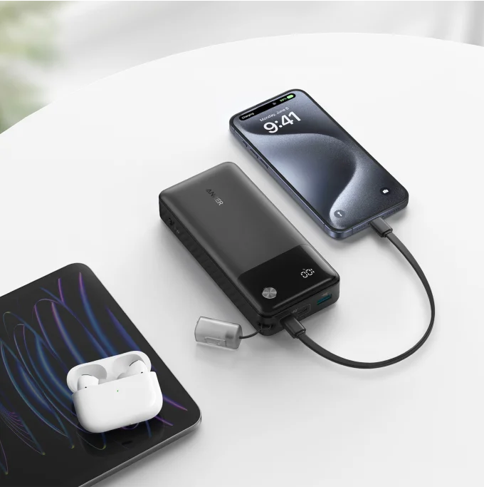 باور بانك Anker A1384H11 سعة 20000 مللي أمبير ساعة بقدرة 30 واط PD - أسود - Image 3