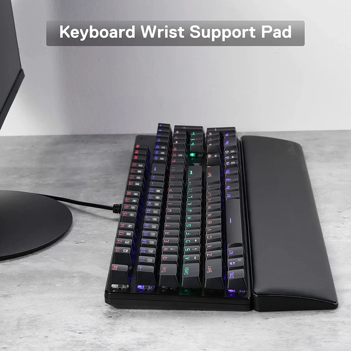 مسند معصم للكيبورد Redragon P037 Meteor L من إسفنج الذاكرة للكيبوردات 104 مفتاح - Thumbnail 5