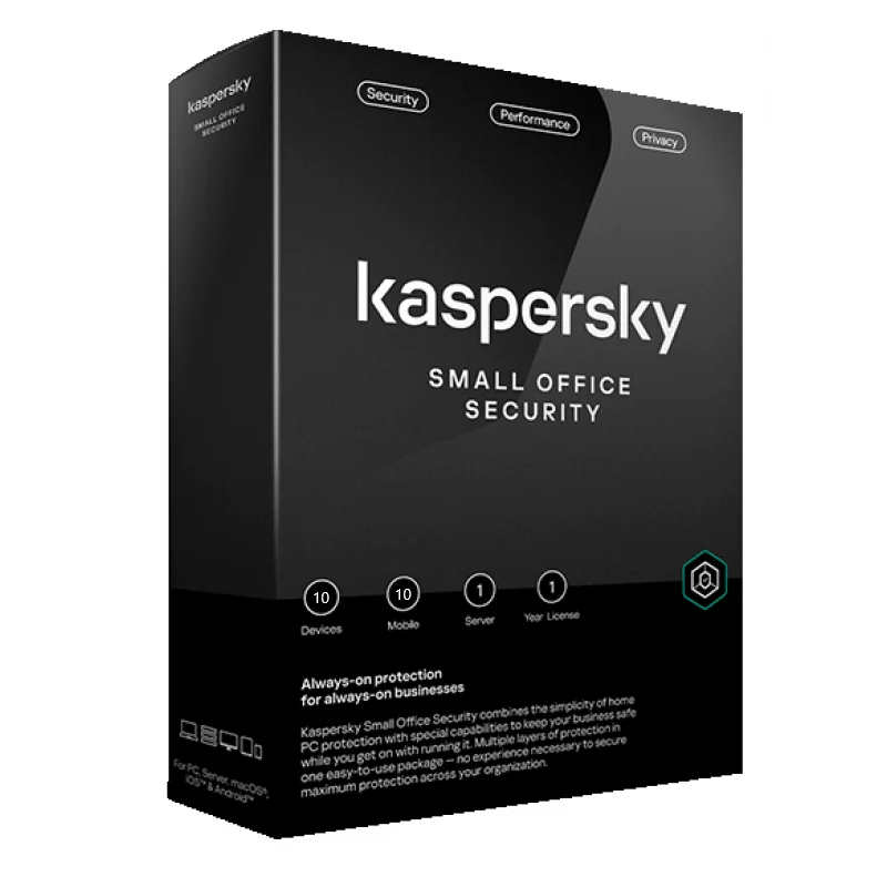 برنامج حماية Kaspersky Small Office Security لـ10 أجهزة وسيرفر واحد لمدة سنة – KSOS10-4-00231