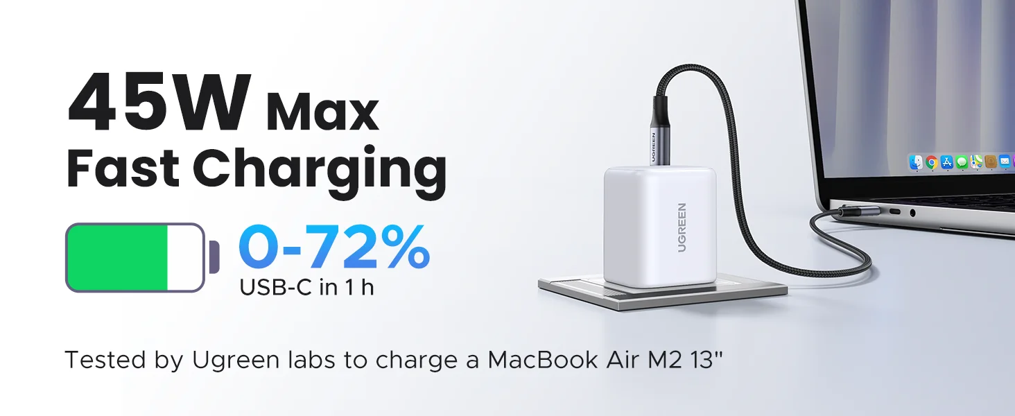 شاحن UGREEN 65053 USB-C GaN سريع 45 واط - Thumbnail 5