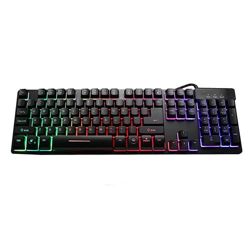 كيبورد ZYG ZYG-800 سلكي للألعاب بإضاءة RGB LED