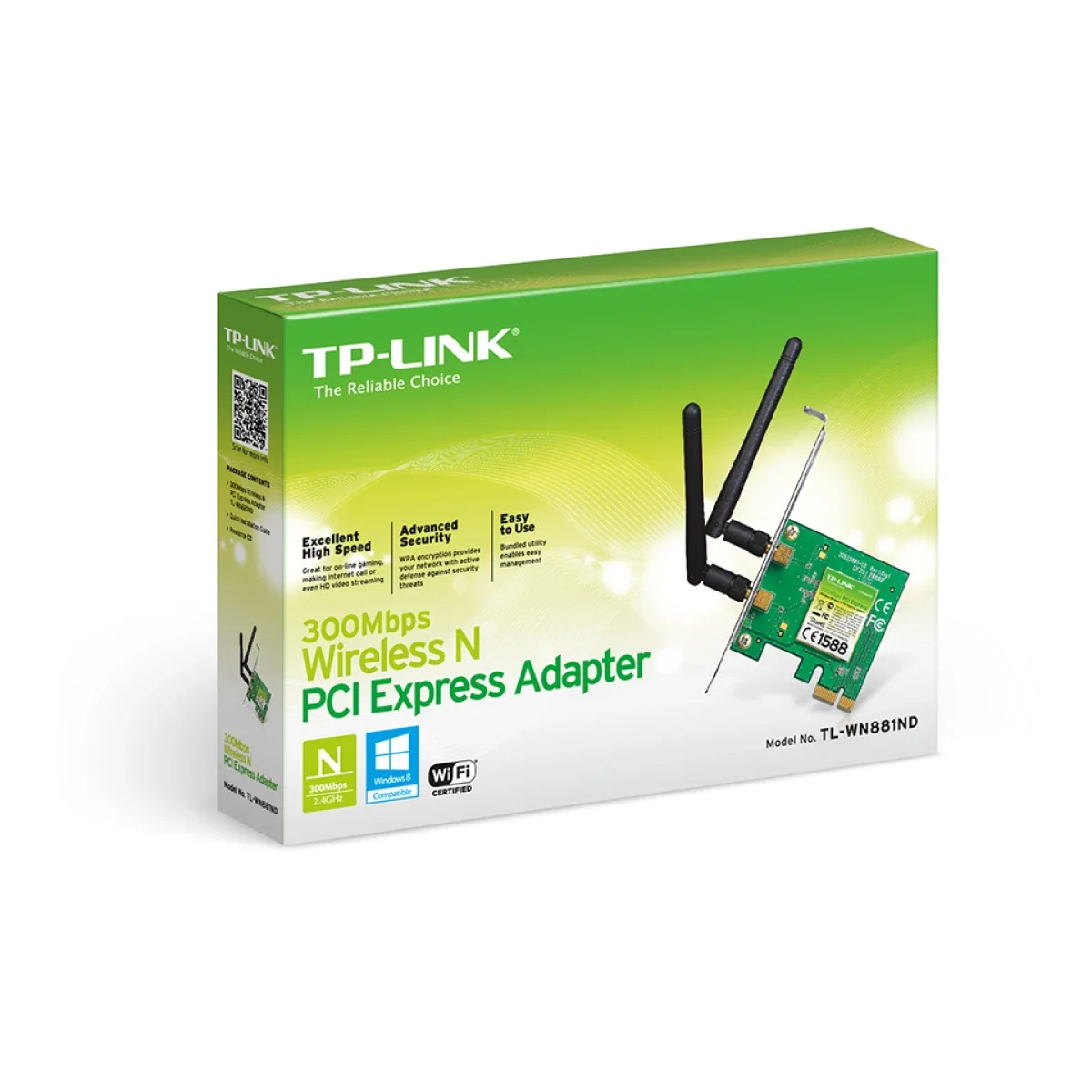 TP-LINK TL-WN881ND 300Mbps Wireless N PCI Express Adapter - Thumbnail 2