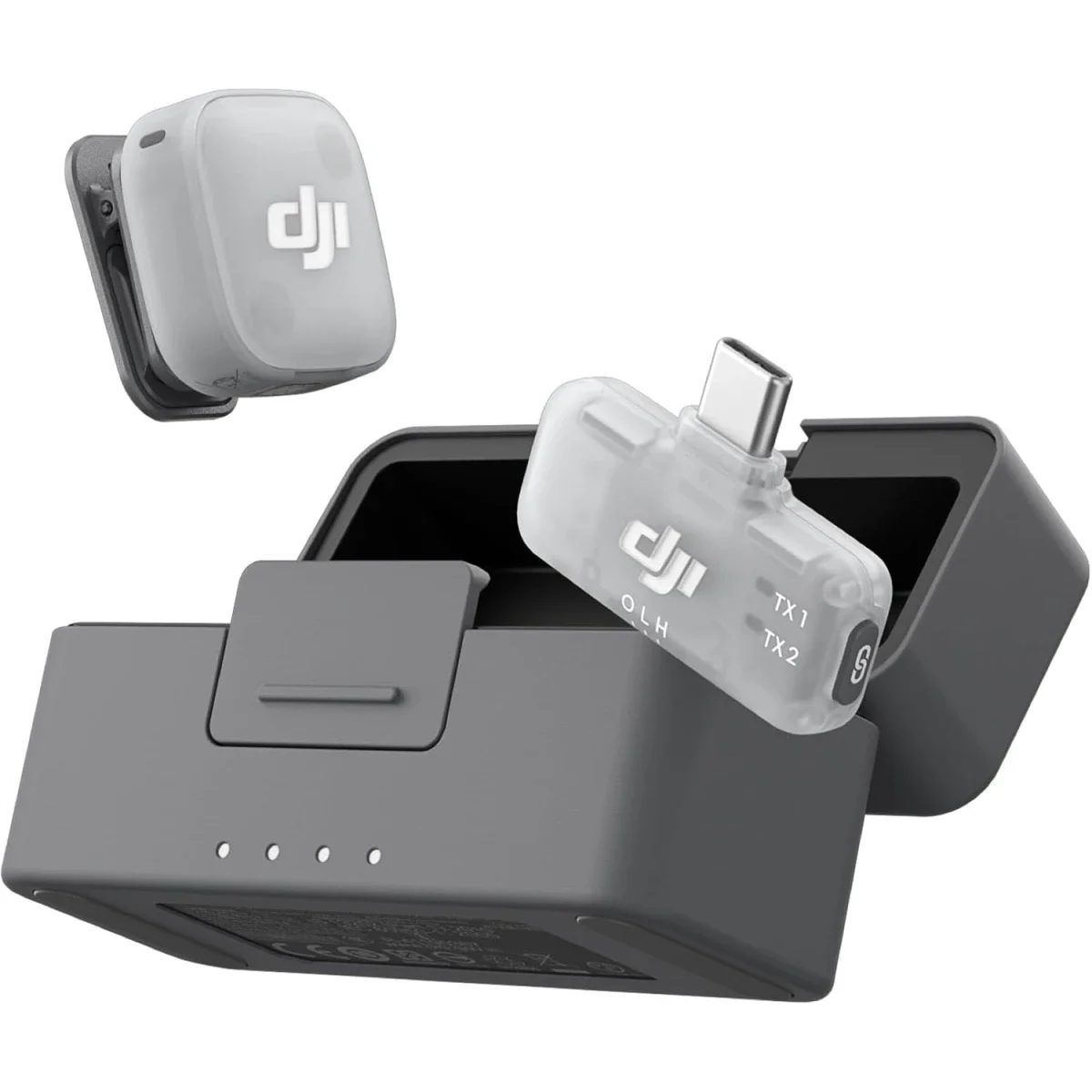 طقم ميكروفون لاسلكي DJI Mic Mini 2 مع مستقبل USB-C وعلبة شحن