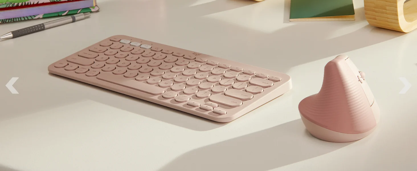 ماوس عمودي مريح Logitech Lift لاسلكي بنقرات هادئة و4 أزرار - أسود - Thumbnail 8