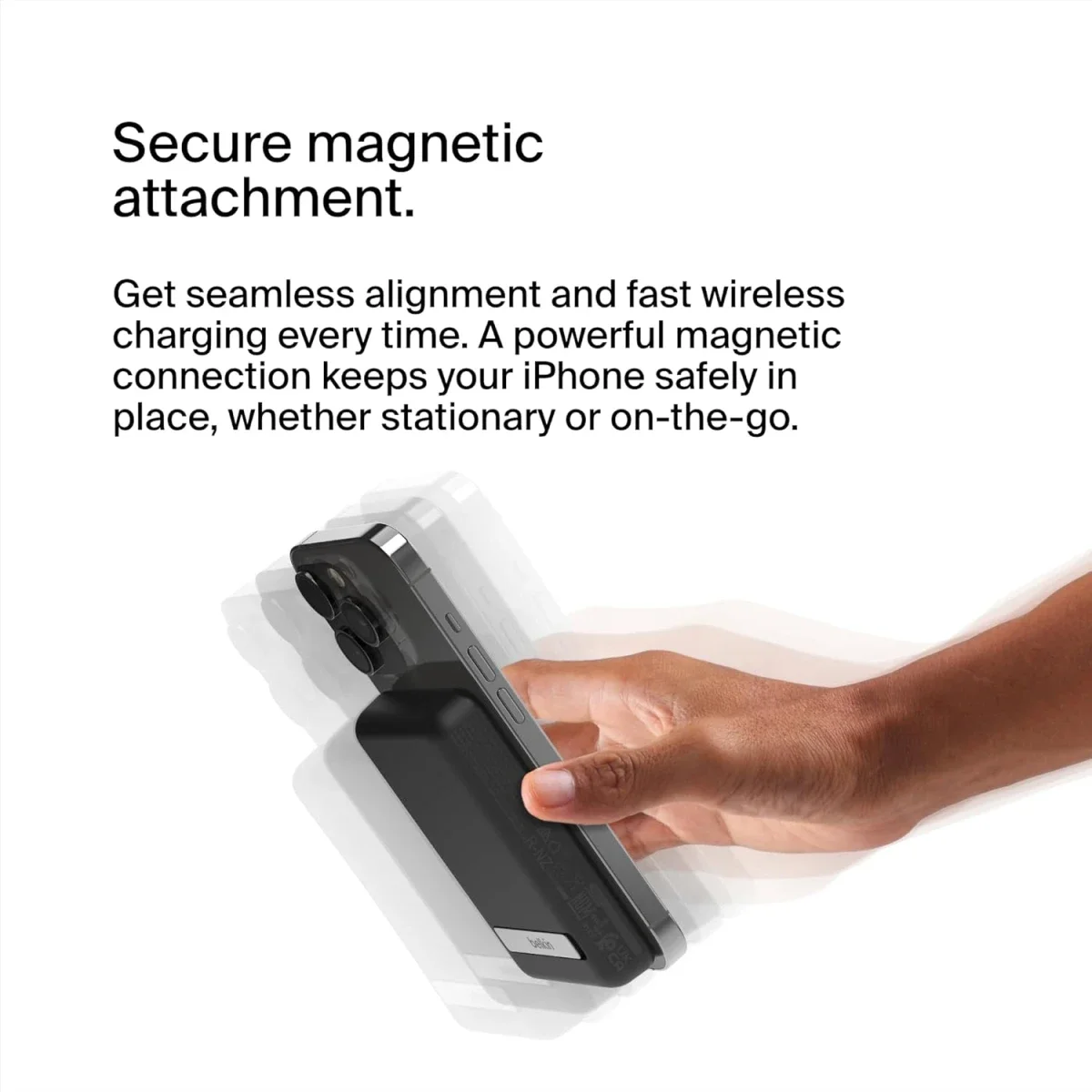 Belkin BoostCharge 5000mAh MagSafe Wireless Power Bank 7.5W with Kickstand - Black - Image 6