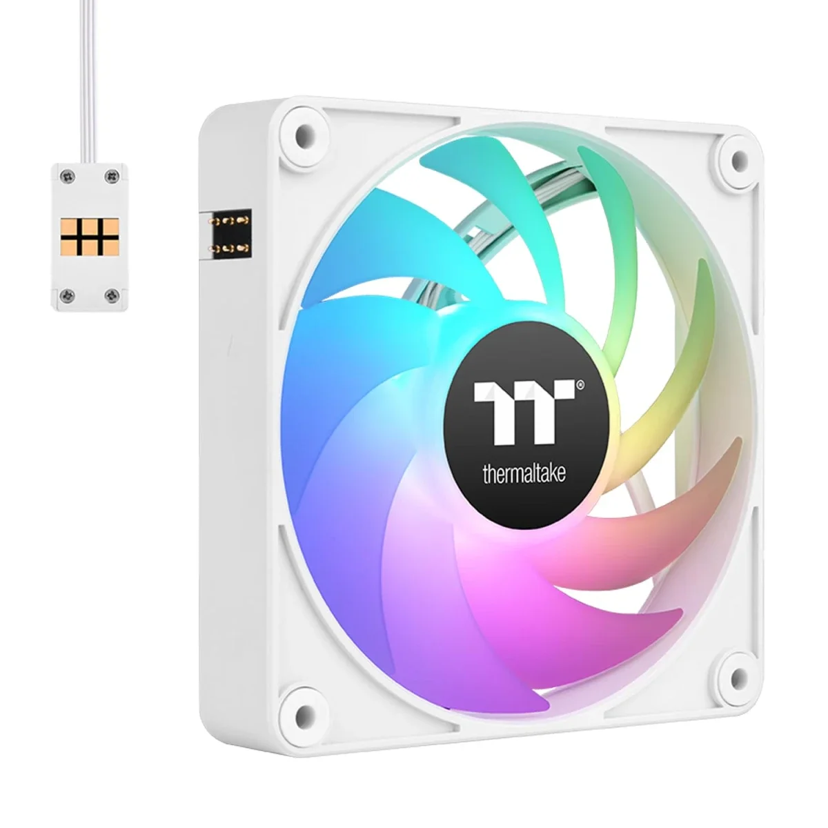 مروحة تبريد PC Thermaltake CT140 EX ARGB Sync مقاس 140 مم باللون الأبيض 3 قطع - Image 3