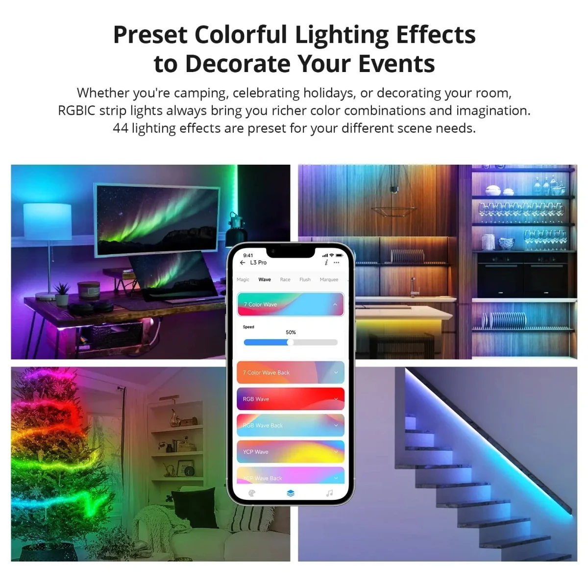 شريط إضاءة LED ذكي SONOFF L3 Pro بتقنية WiFi وRGBIC مع وضع الموسيقى - Image 4