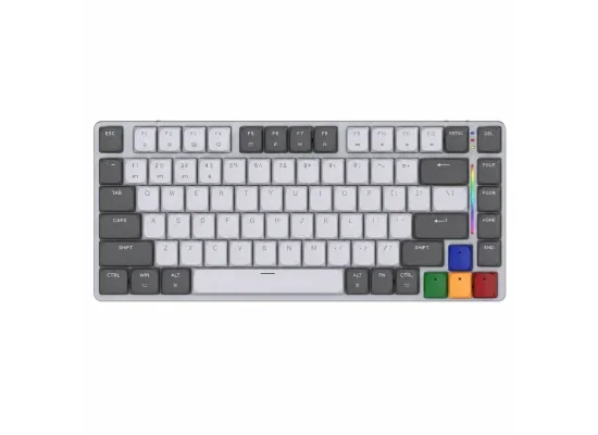 لوحة مفاتيح ميكانيكية لاسلكية منخفضة الارتفاع Fantech رمادية بمفتاح أحمر SUPER MAXFIT AIR83 MK915 - Image 5