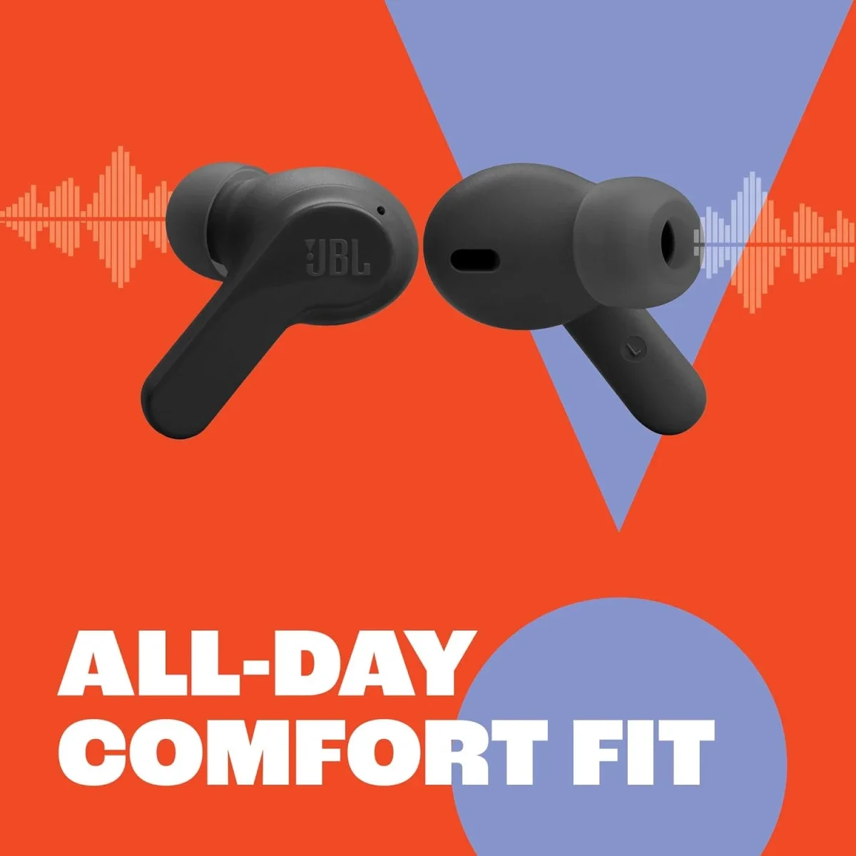 JBL Vibe Beam True Wireless Earbuds with Deep Bass Sound, Bluetooth 5.2, Black - Thumbnail 4
