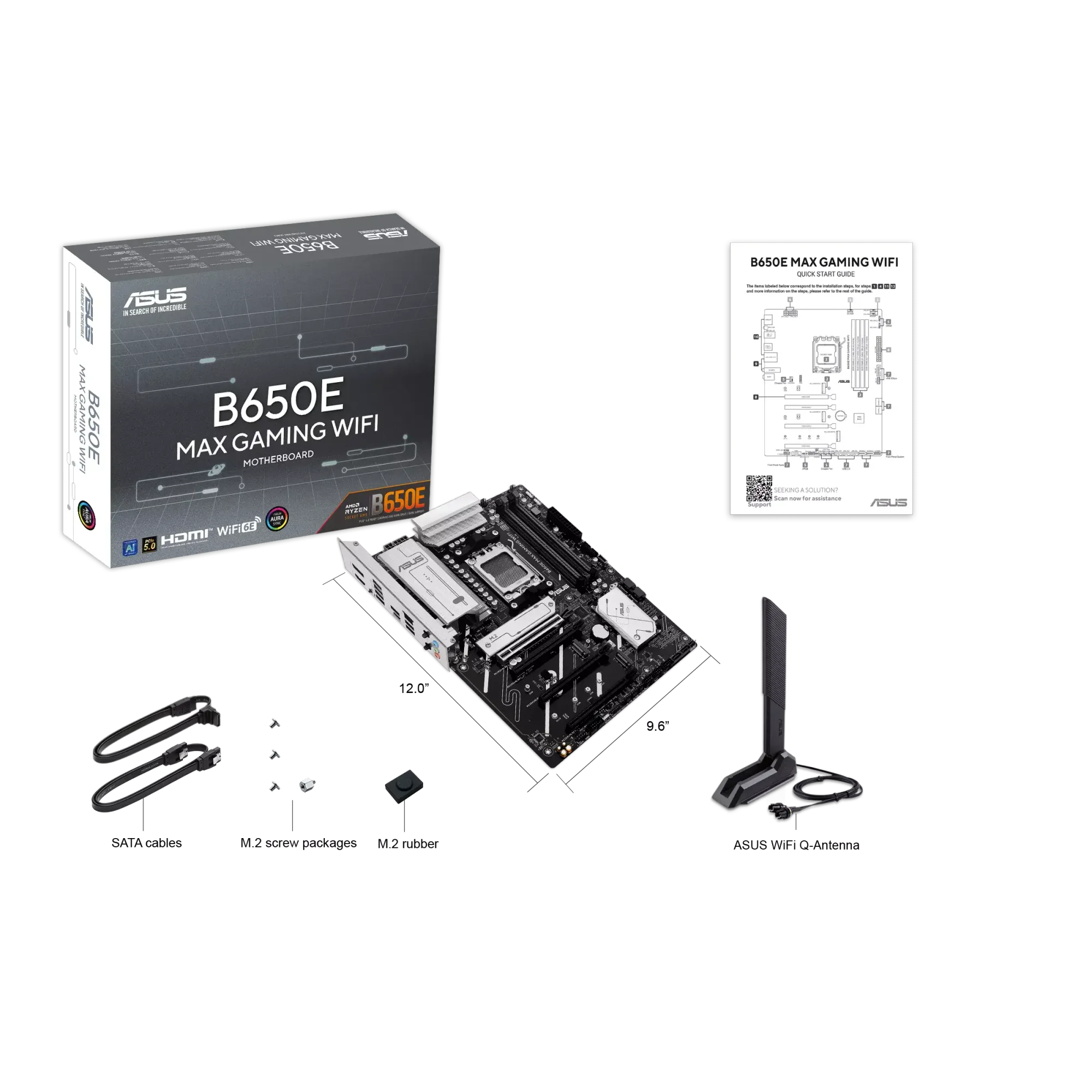 لوحة أم Asus B650E MAX GAMING WiFi DDR5 بمقبس AM5 - Image 4
