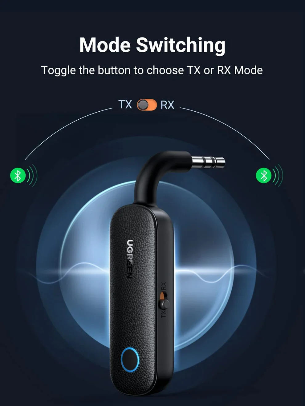 Ugreen 80893 Bluetooth Transmitter and Receiver with 3.5mm AUX Audio Jack Adapter - Image 3