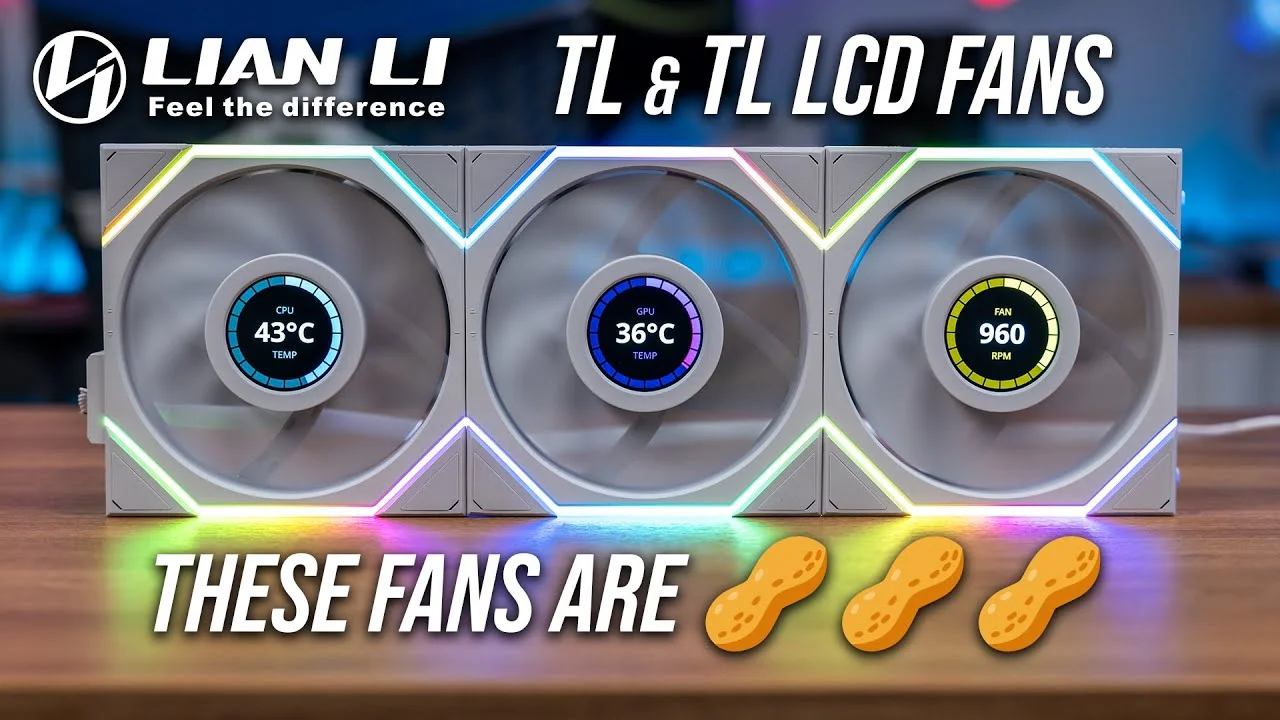 طقم مراوح LIAN LI UNI FAN SL Wireless LCD 120 باللون الأبيض ثلاثي مع اضاءة ARGB وشاشة مع المروحة ملونة IPS مقاس 1.6 إنش - Image 3