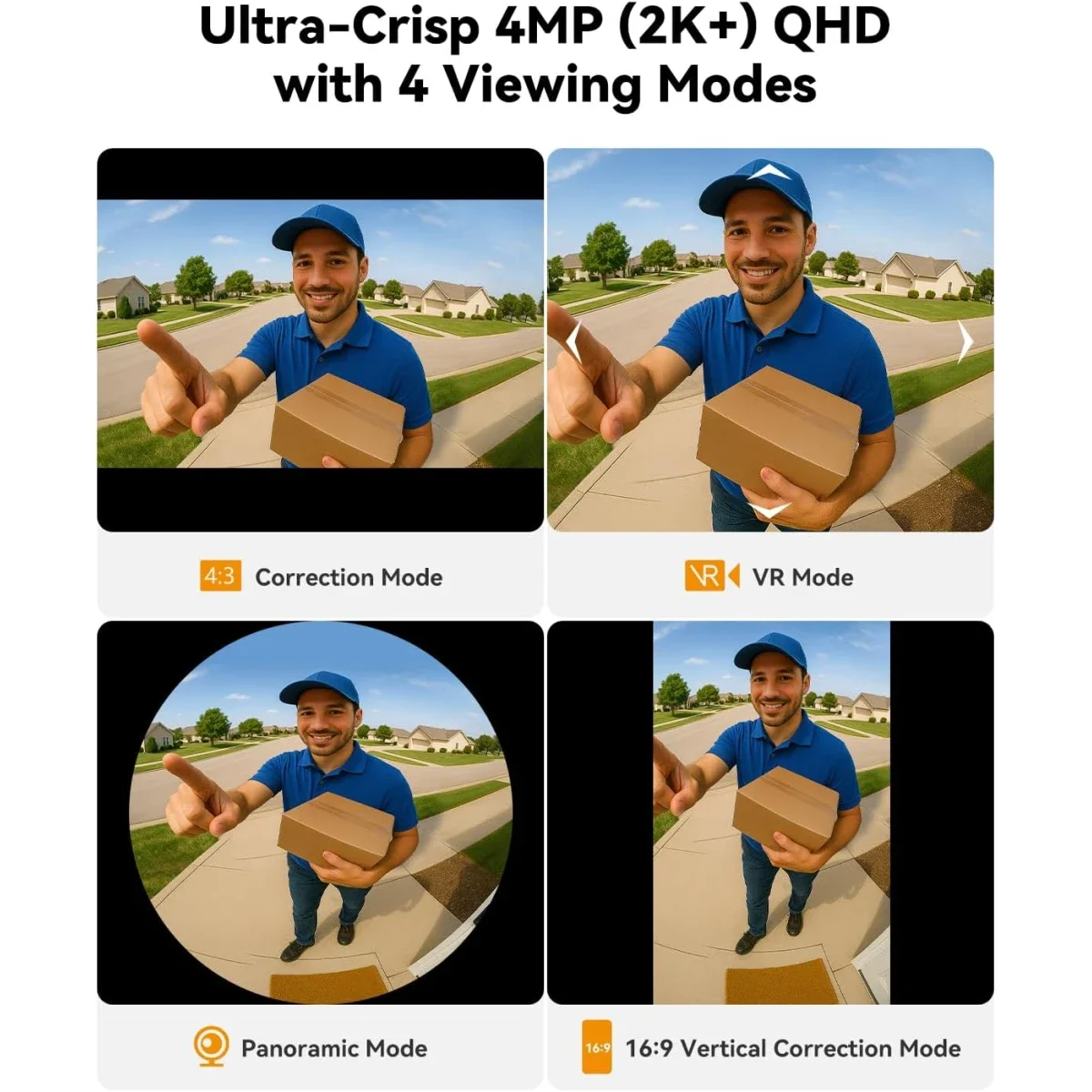 جرس باب فيديو بانورامي IMOU DS3 DB3 Kit بدقة 4MP و2K+ مع جرس تنبيه - Thumbnail 6
