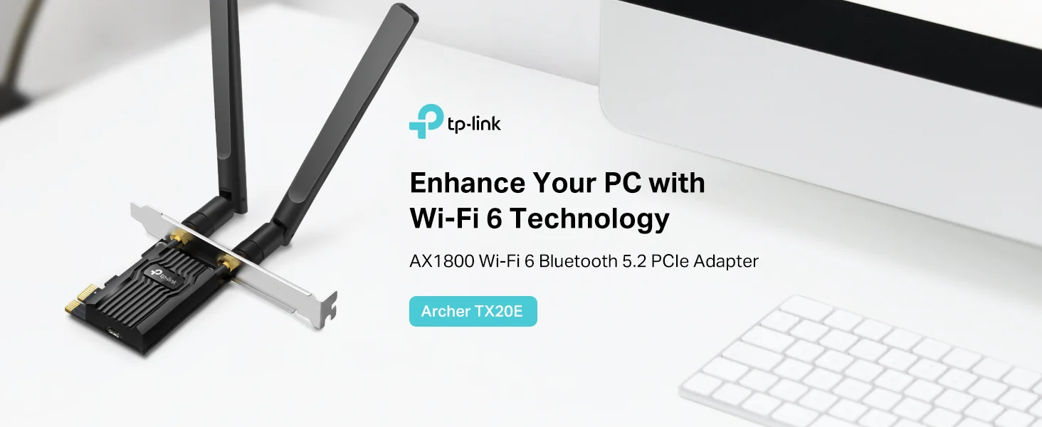TP-LINK Archer TX20E AX1800 Wi-Fi 6 PCIe Bluetooth 5.2 Dual Band Wireless Adapter - Thumbnail 7