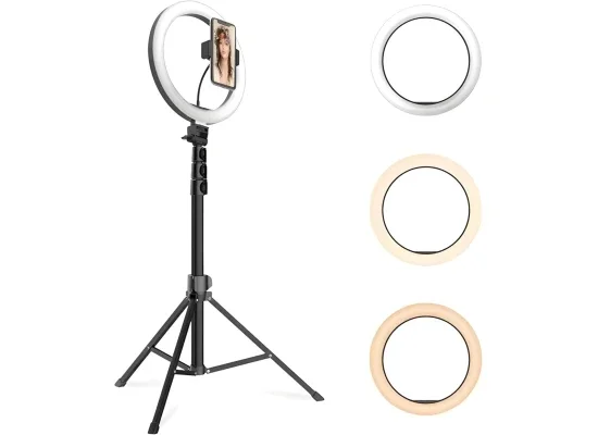 إضاءة حلقية LED Jmary FM-536A مقاس 26 سم مع حامل ثلاثي 170 سم وجهاز تحكم - Image 10