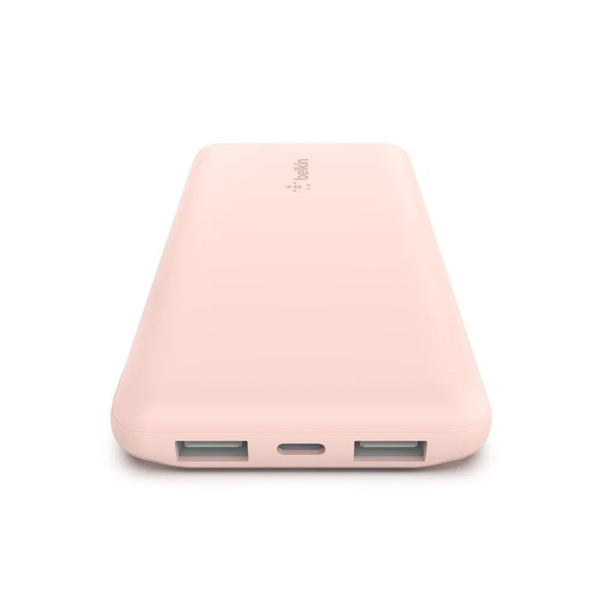 Belkin BoostCharge 3-Port 10000mAh Power Bank with USB-C and 2 USB-A Ports, 15W, Pink - Image 4