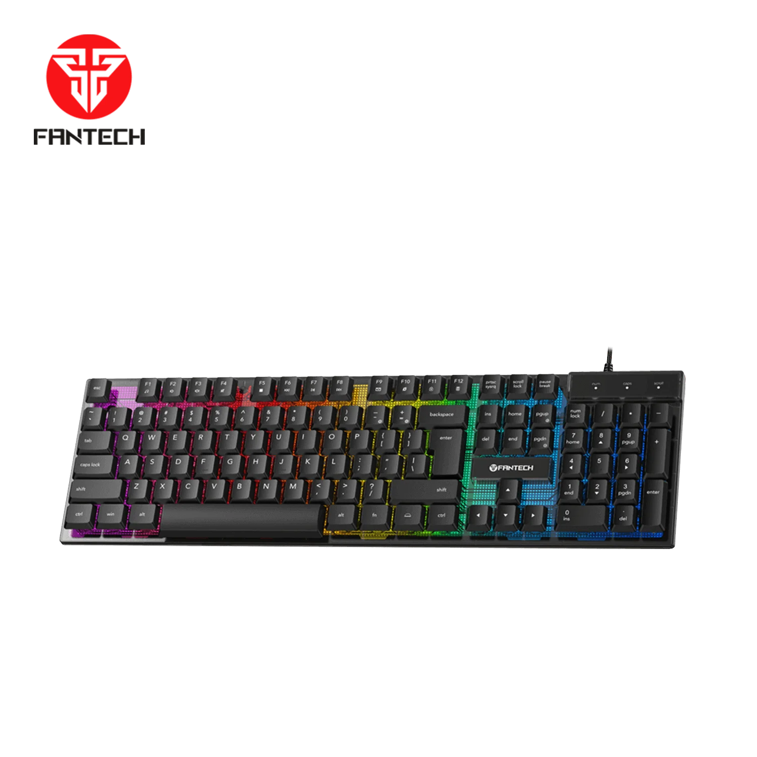 طقم كيبورد ألعاب مكون من ماوس وماوس باد وسماعة وحامل سماعة Fantech P51 5 في 1 - Image 3