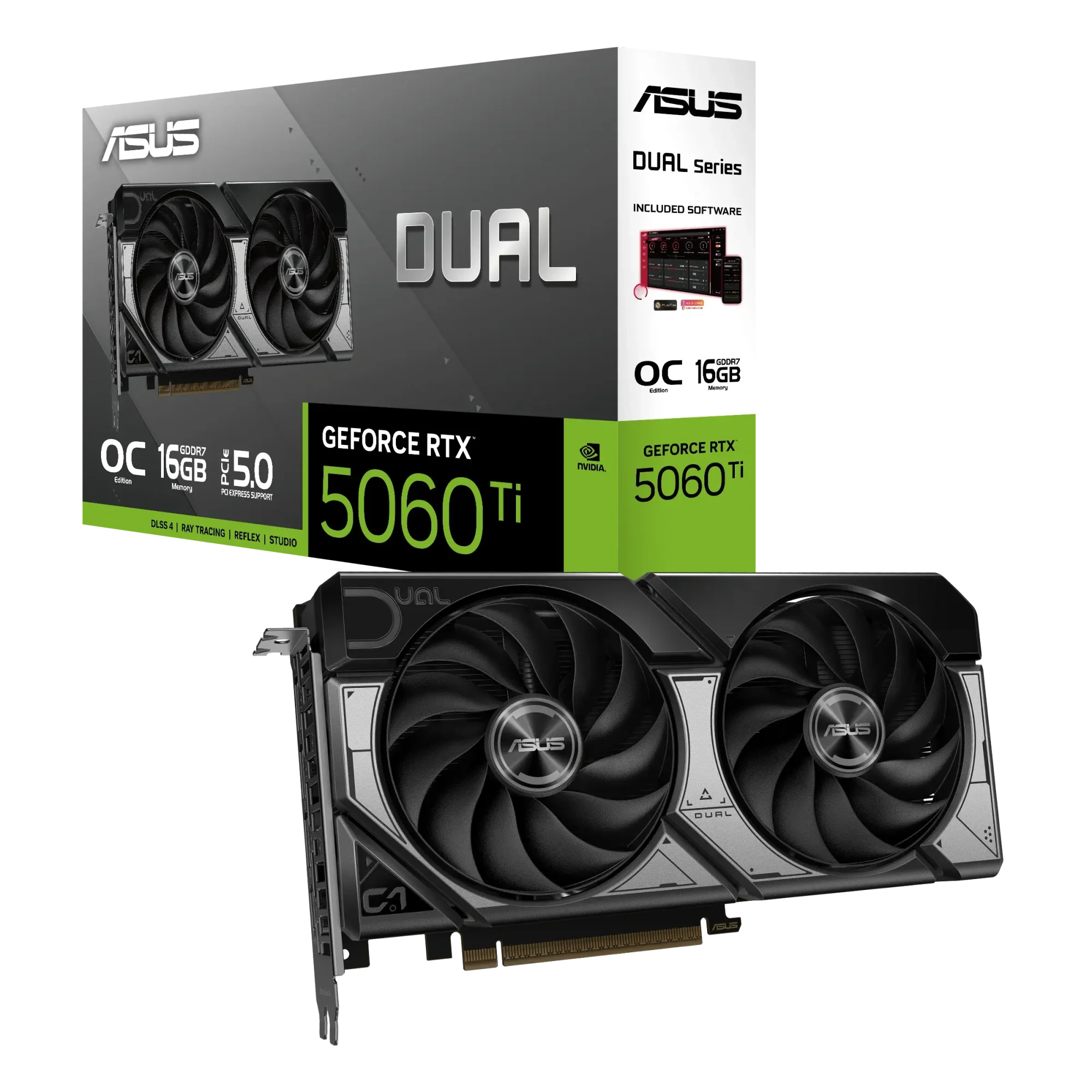 كرت شاشة Asus Dual GeForce RTX 5060 Ti 16GB OC Edition GDDR7 - Image 1
