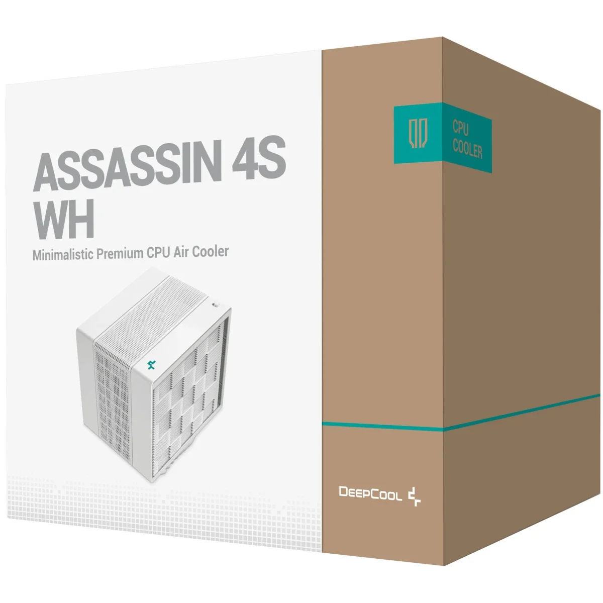مبرد هوائي للمعالج DeepCool ASSASSIN 4S فاخر ثنائي البرج بمروحة 140mm FDB و7 أنابيب حرارية نحاسية أبيض