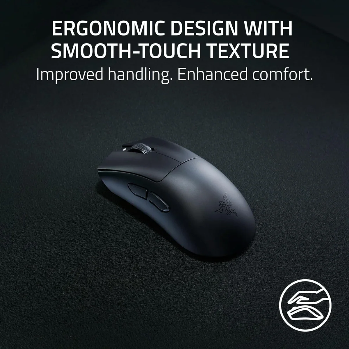 Razer DeathAdder V3 HyperSpeed Wireless Gaming Mouse, 55g, 26K DPI, Black - Thumbnail 5