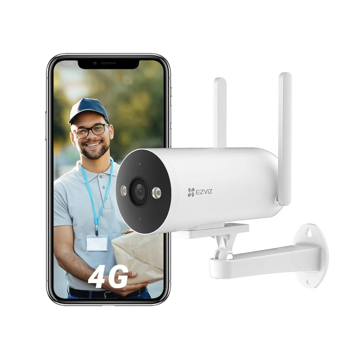 كاميرا مراقبة خارجية EZVIZ H5 4G ذكية بدقة 2K وشريحة SIM ورؤية ليلية ملونة