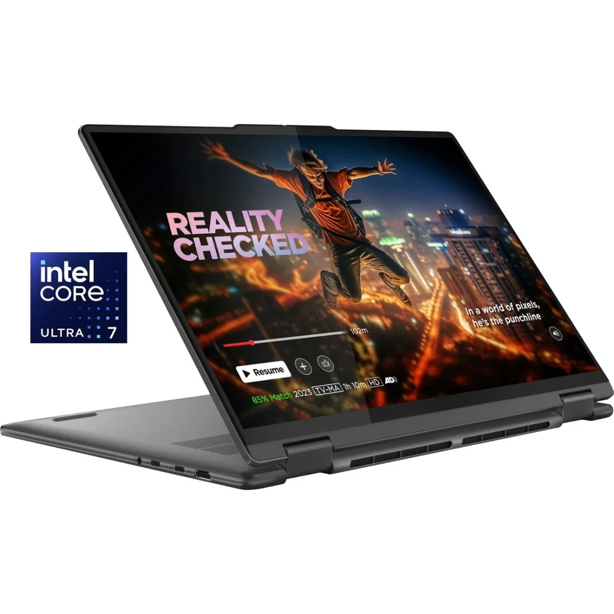 لابتوب Lenovo Yoga 7 16 2-in-1 2024 بمعالج Intel Core Ultra 7 i7-155U وذاكرة 16GB وتخزين 1TB SSD وشاشة لمس 16.0 إنش Storm Grey