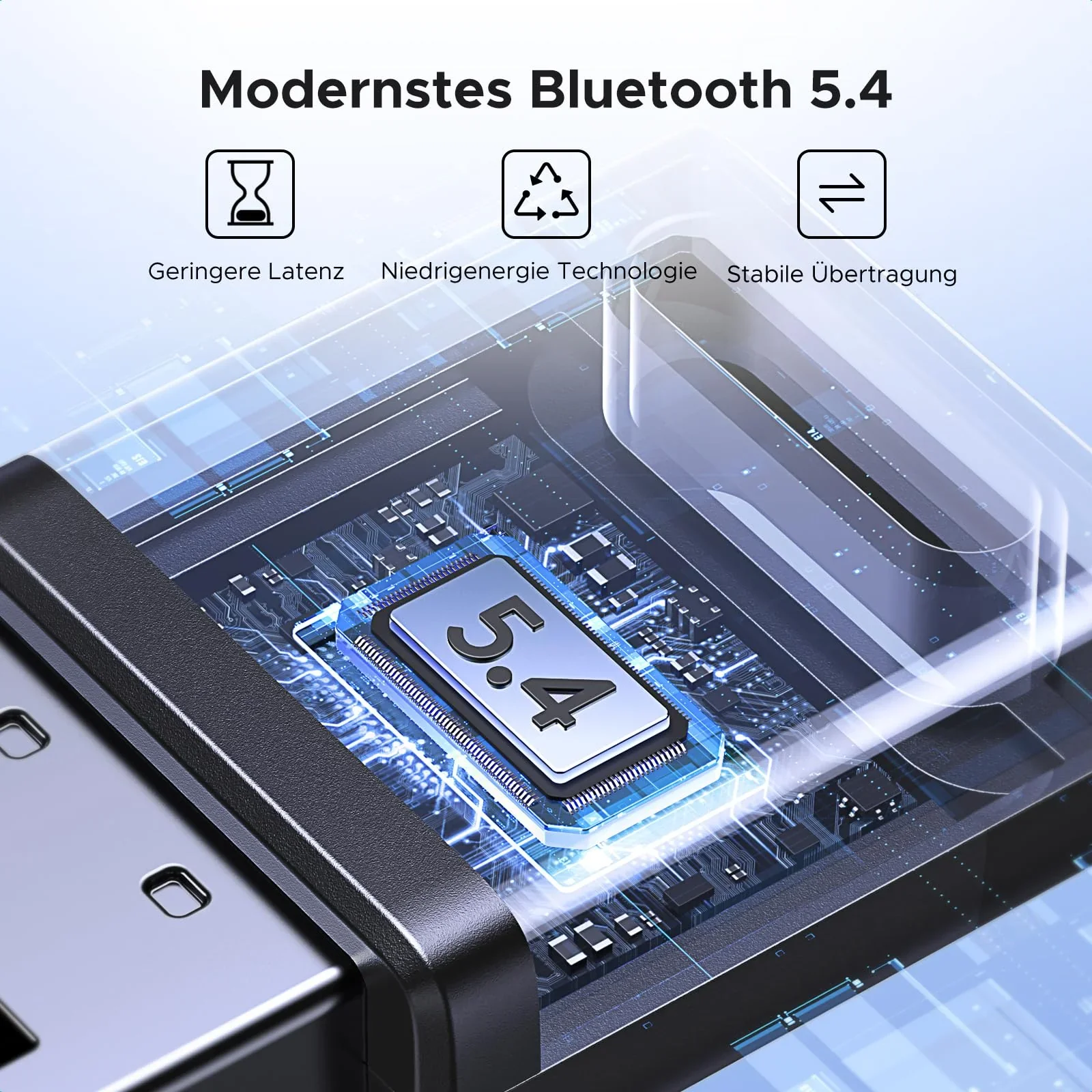 محول USB بلوتوث Ugreen 45134 إصدار 5.4 للكمبيوتر - Thumbnail 3