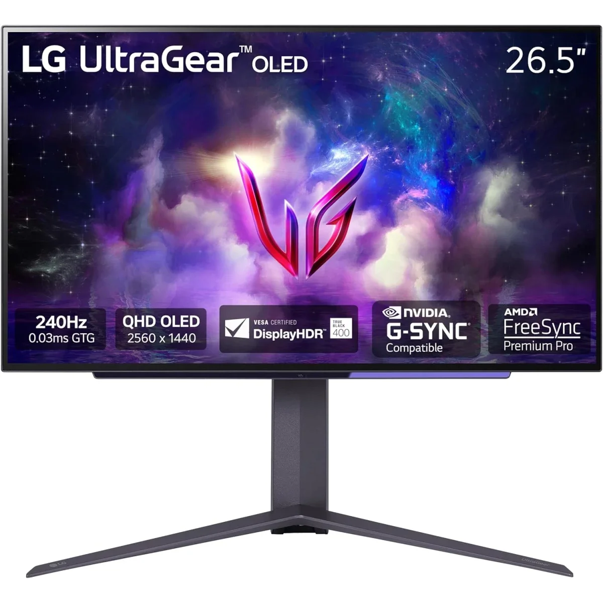 شاشة ألعاب LG 27GS95QE-B UltraGear OLED مقاس 27 إنش QHD بتردد 240 هرتز