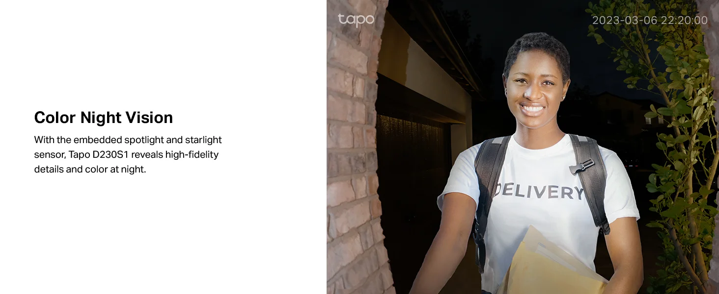 كاميرا جرس باب ذكية TP-LINK Tapo D230S1 مع جرس، 2K+ 5MP - Thumbnail 21