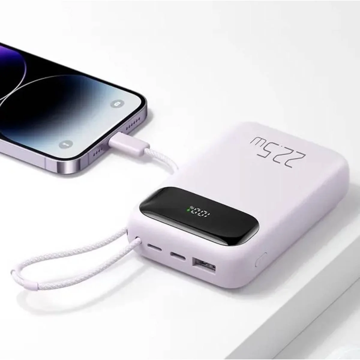 باور بانك Mcdodo MC-325 بسعة 10000mAh وشحن PD 22.5W مع كيبل Lightning مدمج - Image 3