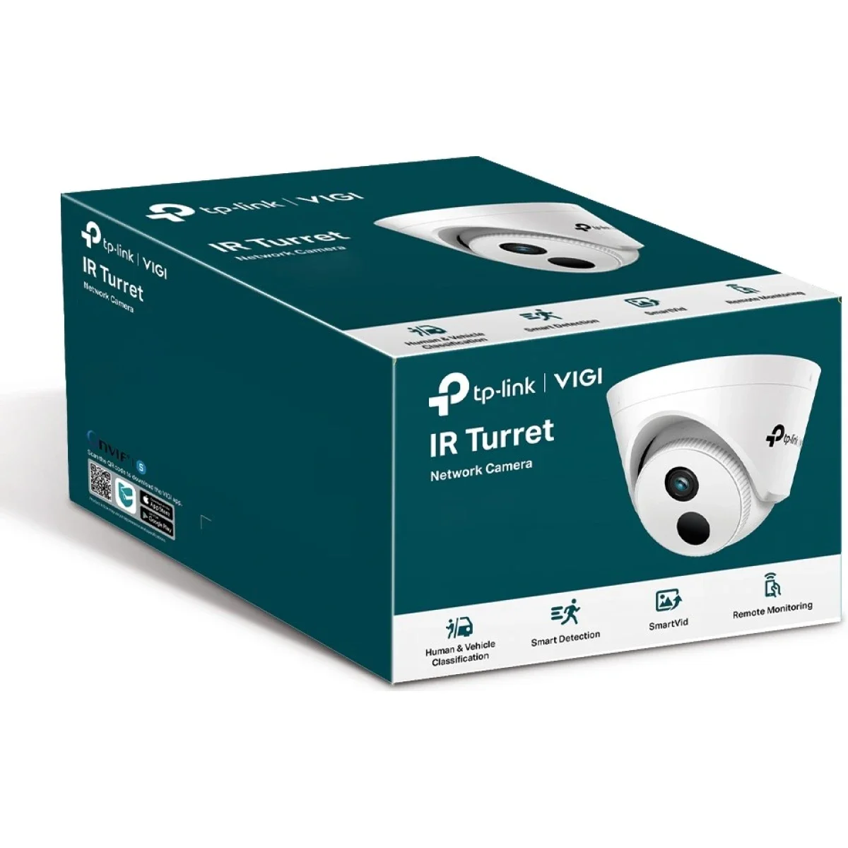 TP-LINK VIGI C440I 4MP IR Turret Network Camera with Human & Vehicle Classification, Smart Detection, H.265+, PoE