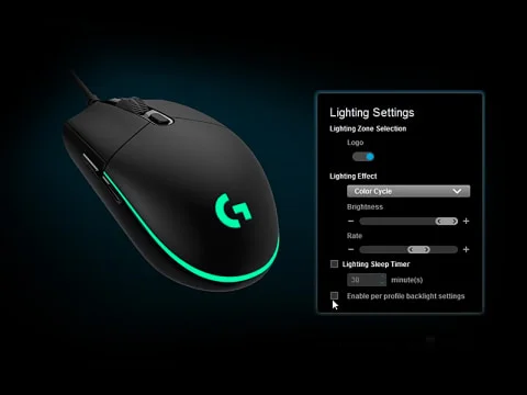 ماوس ألعاب Logitech G203 سلكي بدقة 8,000 DPI وإضاءة LIGHTSYNC RGB، أسود - Thumbnail 18