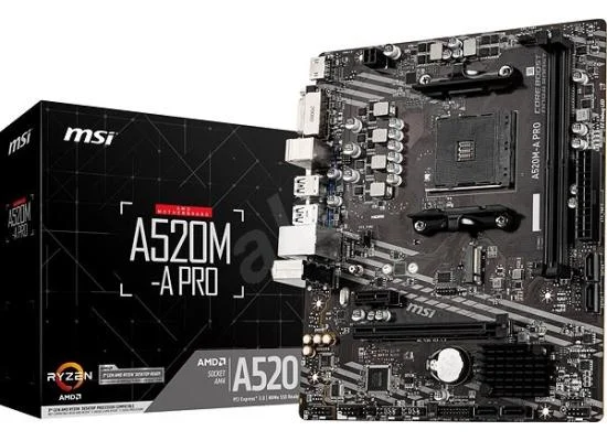 لوحة أم MSI A520M-A PRO بشريحة AMD A520 وحجم Micro-ATX وذاكرة DDR4 - Image 3