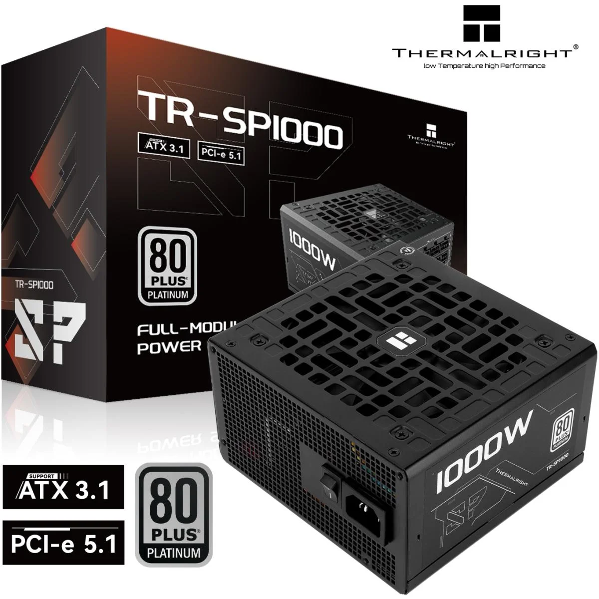 Thermalright SP-1000 1000W 80 PLUS Platinum Fully Modular ATX 3.1 Power Supply