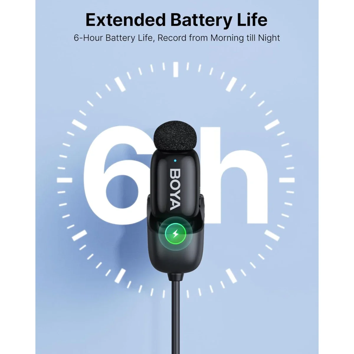 Boya Mini-23 Wireless Lavalier Microphone with USB-C Receiver, 2 Transmitters - Thumbnail 8
