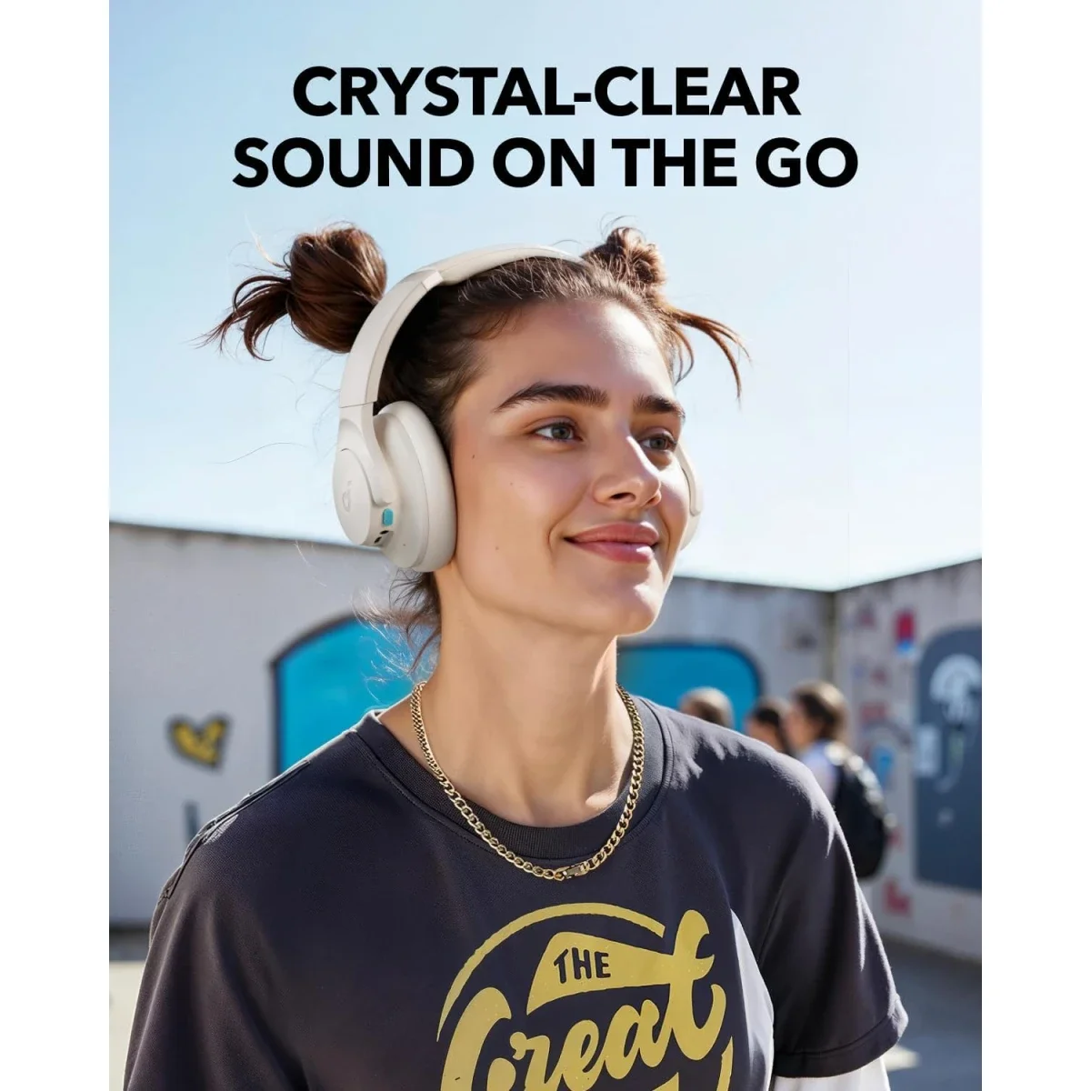 Anker Soundcore Q11i Wireless Over-Ear Bluetooth Headphones, White - Thumbnail 3