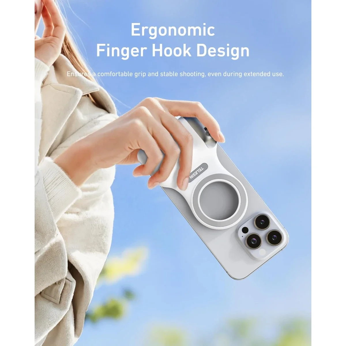 TELESIN Fun Shot Magnetic Phone Camera Grip with Wireless Shutter Remote - Image 6